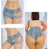 Женские шорты джинсовая пустота Ultra Summer Sexy Women's Women's 2023 Hole Jeans DJ Bar Nightclub Mini Pole Dance