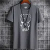 Men's T-Shirts Latest Bear Print 100% Cotton Graphic T-shirt Men's Hip Hop T-shirt Summer Short Sleeve T-shirt 230425