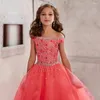 Girl Dresses Lace Long Flower For Weddings Evening Party Prom First Communion Pageant Little Bridesmaid Princess Kids Ball Gown