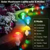 Lawn Lamps Outdoor LED Solar Mushroom Lights Solar Powered Landscape String Light For Yard Patio Garden Lawn Decor Q231125