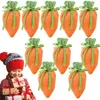 Emballage cadeau 10 pièces sac de velours de Pâques panier de bijoux de carotte sacs de bonbons de biscuit avec cordon de serrage pour S