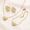 Love CCity Jewelry Set Necklace Bracelet Set 18K Gold Plated Stud Earrings Women's Heart Pearl Pendant Necklace Wedding Gift Necklace 2023 Jewelry Set Wholesale