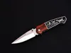 New A1910 Pocket Folding Knife 440C Satin Blade Rosewood/Steel Handle Outdoor Camping Hiking Fishing EDC Knives with Nylon Bag