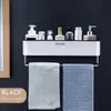 Mensole da bagno Mensola WC Doccia Caddy Organizer Montaggio a parete Porta shampoo con portasciugamani Senza foratura Cucina Bagno Deposito Accessori bagno 231124