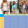 Maillots de bain pour femmes 2023 Cardigan d'été en mousseline de soie imprimé floral long kimono bikini cover-ups robe portefeuille vêtements de plage maillot de bain couvrir