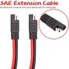 Nouveau 2 pièces 30cm 10AWG SAE connecteur câble SAE connecteur rapide déconnexion fiche SAE automobile câble d'extension panneau solaire SAE prise