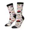 Chaussettes homme Harajuku Sushi Bichon Frise chaussette Polyester haute qualité femme printemps été automne hiver