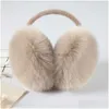 Cache-oreilles Cache-oreilles Cache-oreilles hiver chaud nouveau mignon couleur unie oreillettes femmes moelleux confortable cache-oreilles en peluche doux plus chaud pour R231009 Drop Delivery F Dhhax