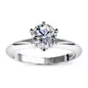 Drobne zaręczyny ślubne 10K 14K Gold Hpht CVD Diamond Jewelry Lab Laborn Diamond Ring