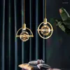 Pendant Lamps Copper Christmas Balls Geometric Light Led Fixtures Residential Adjustable Lights Dining Room Vintage Bulb Lamp