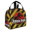 Packs de glace/sacs isothermes Jurassic Park Sac à lunch isotherme pour l'école de travail Monde des dinosaures Glacière portable Boîte à lunch thermique Femmes Enfants sac à lunch J230425