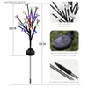 Gräsmattor 1/2/4st utomhus solgallarlampa IP65 Vattentät Cherry Blossom Rose Flowar Solar Lighting For Garden Yard Pathway Lawn Lamps Q231125