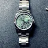 Marke Herrenuhr Automatische Japan NH35 Bewegung Grün Leuchtendes Saphirglas Palmblatt 36mm 39mm Mechanische Armbanduhren