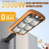 Газонные лампы 150LED/75COB Солнечные уличные фонари Уличный фонарь с 3 режимами освещения Пульт дистанционного управления Водонепроницаемый датчик движения Освещение для сада Q231125