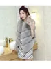 Women's Fur Faux Fur ZADORIN Luxury Faux Fox Fur Vest Women Furry Short Faux Fur Vests Coat Fur Gilet Fourrure Autumn Winter Overcoat 231124