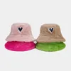 Retro Simple Bucket Bucket Femmes Fashion Heart Patch Broderie Fisherman Hat Travel plage Panama CAP AUTUM