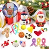 Calendario dell'Avvento per decorazioni natalizie per bambini Conto alla rovescia per le vacanze con 24 pezzi Portachiavi per bambola Micro Lovely Sile 211021 Consegna a goccia Ho Dhoyt