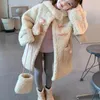Jaquetas meninas jaqueta de lã espessura crianças casacos outerwear outono inverno 23-a136