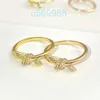 Designer ring voor vrouwen Klassieke Gloednieuwe Stropdas Vrouwelijke T Home Plating 18k Rose Gold Twisted Rope Ring klassieke sieraden bruiloft wholesaleO8AQ