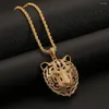 Pendentif Colliers 2023 Tendance Creux OutTiger Head Personnalité Bête Zodiac Collier Punk Style Or Couleur Chaîne Bijoux Cadeau