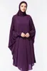 Vêtements ethniques musulmans longs hauts pour femmes mode prière jilbab burqa une pièce hijab avec robes à manches