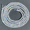 Groothandel 2 mm VVS Moissanite tennisketting passeert tester massief 925 sterling zilveren ketting voor dames en heren