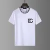 T-shirt de créateur pour hommes Noir et blanc Couleur Alphabet brodé 100% coton Confortable Marque de luxe décontractée à la mode Hommes et femmes même style Street hip-hop 3XL