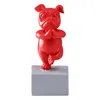 Objetos decorativos Figuras Preciosa Estatua de Bulldog French Bulldog Resina Nordic Creative Cartoon Animals Escultura de la habitación de niños Crafts 230425