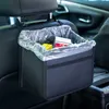 Seat Back Storage Bag In Car PU Leather Hanging Trash Can Mobile Phone Umbrella High Capacity Stowing Tidying Auto Accessories