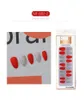 Valse nagels 24 -stcs papieren doos afneembare glitter met matte diy medium kist kist stiletto nep volle cover nagel tips