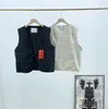 2023 fashion street hip hop uomo gilet serbatoi fuori misura tessuto di cotone overshirt mens Camicie utensili funzionali camicia estiva ricamo lettera sul petto di alta qualità