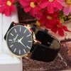 Wristwatches 2023 Women's Men's Quartz Watches Casual Plaid Belts Black Artificial Leather Strap Wristwatch Simple Watch For Girl