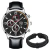 Orologi da polso Orologi da polso casual da uomo per uomo Orologio da polso al quarzo in pelle da lavoro Calendario Orologio da uomo sportivo di moda di lusso Orologio luminoso