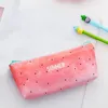 School PU Leather Pencil Case Fruit Watermelon Pineapple Bag For Girls Stationery Kawaii Box Office Supplies