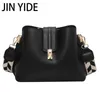 Bolsas de ombro Jin Yide Vintage Saco de couro pequeno de couro pequeno PU para mulheres 2023 Designer Fashion Lady Lady Bolsa de ombro preto