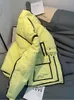 Женские пуховые парки, зеленая теплая утепленная свободная куртка, женская зимняя хлопковая куртка с воротником-стойкой и карманами, корейская мода, женская базовая модель 231124