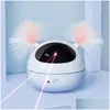 Cat Toys 360 stopni obrotowe interaktywne zabawki robot elektryczny drażnienie piórek Inteligentne Matic S Maszyn PET 220510 Drop Deli otetd