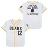 Moive The Bad News Bears Maillots de baseball Film 12 Tanner Boyle 3 Kelly Leak Pull Cooperstown Rétro Cool Base Pinstripe University Tout cousu pour les fans de sport