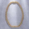Starsgem 2022 Bijoux personnalisés Round Moisanite Cuban Link Chain Style 14k Gold Collier