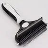 Pet Grooming Brush 2 in 1 Deshedding Tool Undercoat Rake Dematting Comb for Mats Tangles Removing Short to Long Hair of Medium Large Dogs and cats