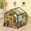 Doll House Accessories Robotime DIY with Furniture Children Adult Miniature house Wooden Kits Assemble Toy Xmas Brithday Gifts 230424
