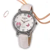 Zegarek 2023 moda wlisth najlepsza marka eksplodująca damska sukienka prezentowe zegarki darem Casual Korea Edition skórzane panie zegarek luksusowy diament