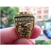 Cluster-Ringe 2003 Edmonton Eskimos The Grey Cup Team Championship Ring mit Holzkiste Männer Sport Fan Souvenir Geschenk Großhandel Drop Dro DH95O