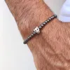 Strang Perlenstränge 1 Stück 19 cm Bettelarmband für Männer Goldkrone Damen Armbänder Naturstein Perlen Armband Boho Paar Geschenke