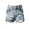 Damesshorts in zomer damesbroek jeans geplooide denim high taille oude gebroken stijl pantalones de mujer