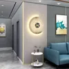 Reloj lámpara de pared dormitorio lámpara de noche luz nórdica lujo creativo sala de estar fondo lámpara de pared modelado pasillo decorativo luces colgantes de pared