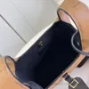 Mirror Quality Handbag Shoulder Crossbody Handbag Shopping Basket Atlantis Grocery Basket Canvas Leather Casual Fashion Commuter Bag 46816 17cm with Box L357