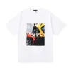 24ss camisetas masculinas hip hop streetwear algodão marca carta flor impressão oversized t-shrit para homens mulheres topos camisetas