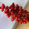 Decorative Flowers Christmas Red Berries Stems Ornament Fake Snow Pine Branch Cone Berry Holly Xmas Tree Decoration Supplies Gift Decor