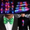 Diğer Festival Parti Malzemeleri 1x Yanıp Sönen Light Up Bow Tie Kravat Led Erkek Işıkları Sequins Bowtie Düğün Rastgele Renk Festivali Aksesuarları 231124